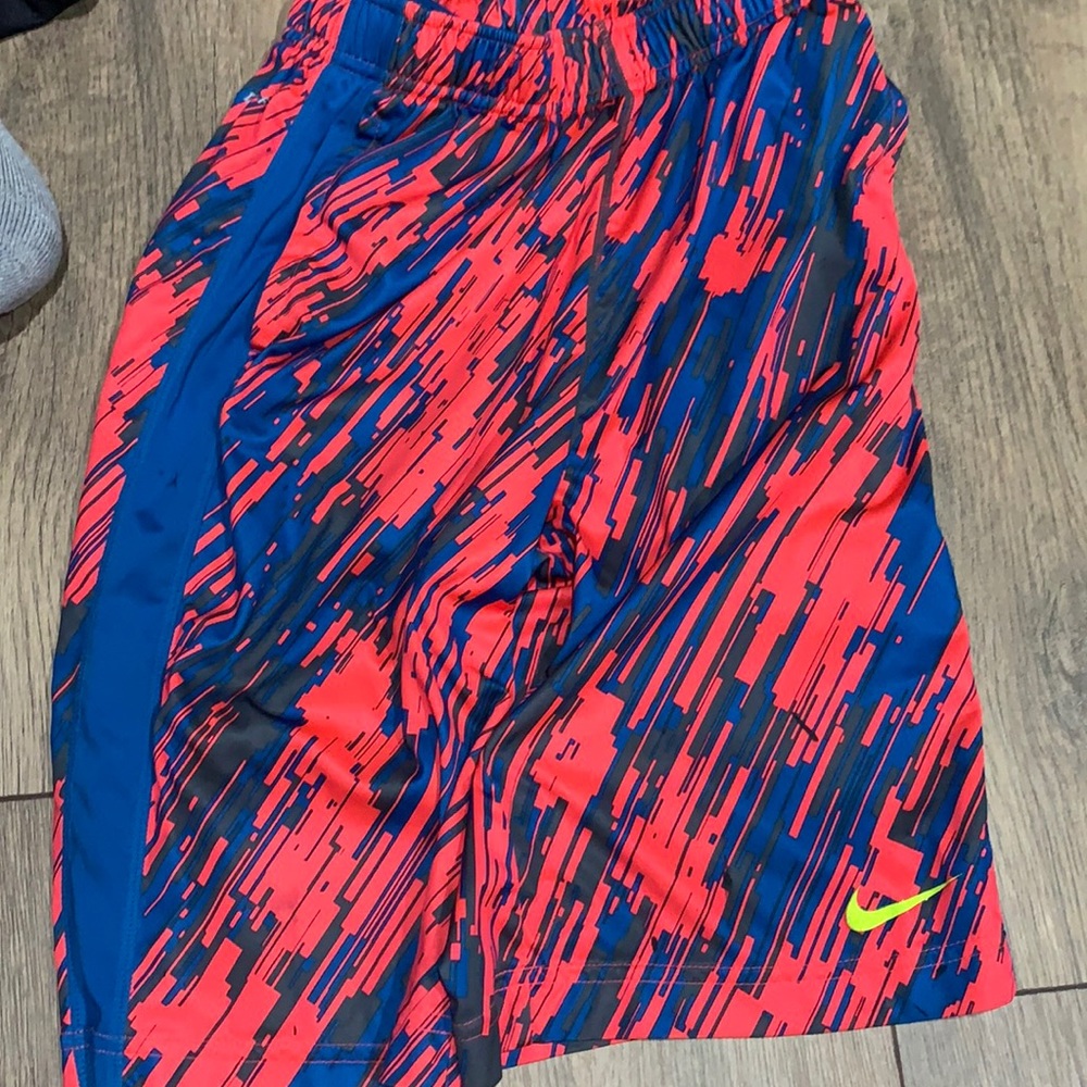 Nike blue and red athletic shorts